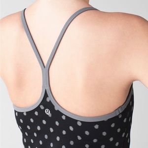 [BUNDLE] Lululemon Power Y Tank Luon, Ghost Dot Black Slate, EUC: 4